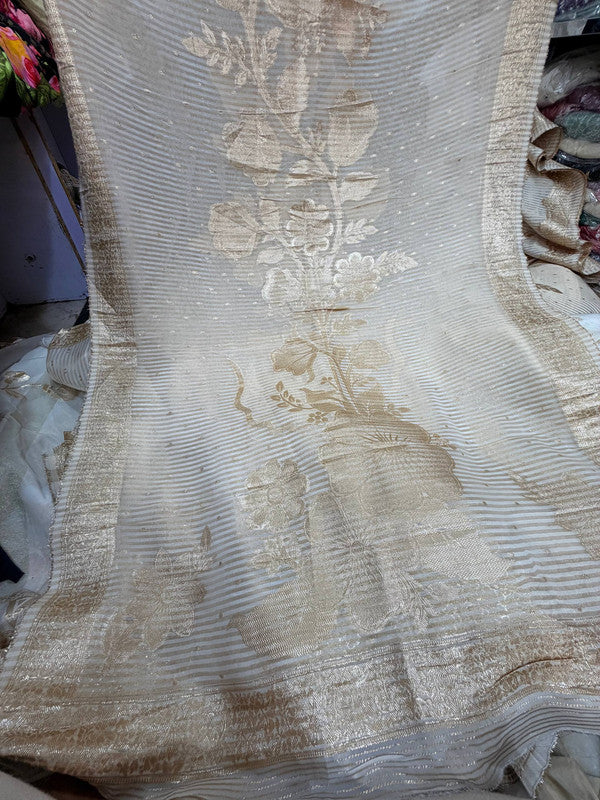 Most Premium Kanjivaram Banarasi Silk Dupatta (Full Size) - DYEABLE Also
