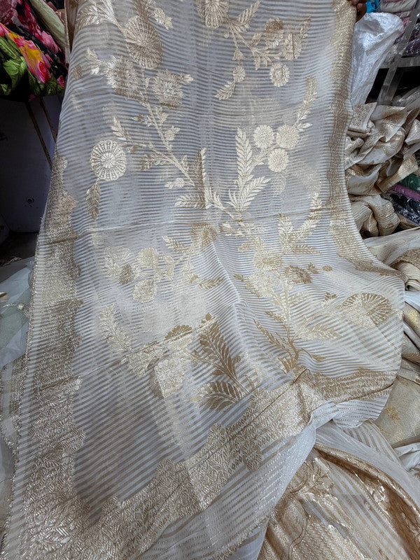 Most Premium Kanjivaram Banarasi Silk Dupatta (Full Size) - DYEABLE Also