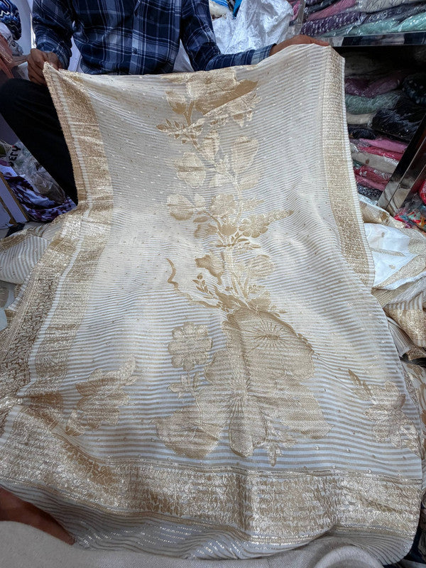 Most Premium Kanjivaram Banarasi Silk Dupatta (Full Size) - DYEABLE Also