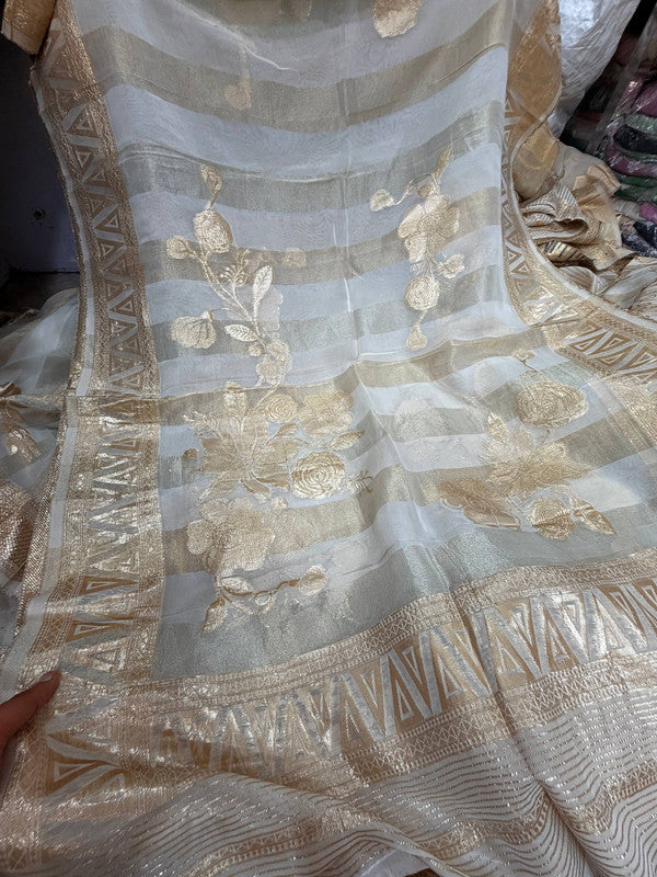 Most Premium Kanjivaram Banarasi Silk Dupatta (Full Size) - DYEABLE Also