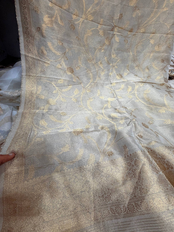 Most Premium Kanjivaram Banarasi Silk Dupatta (Full Size) - DYEABLE Also