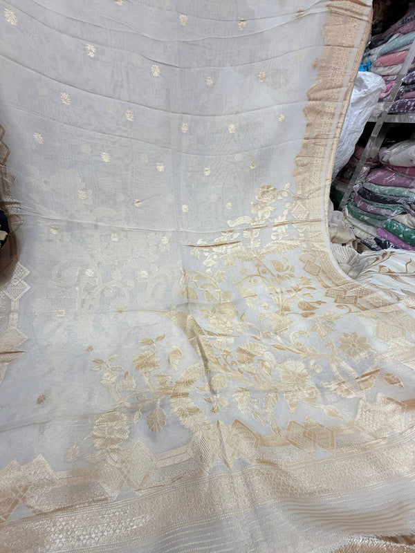 Most Premium Kanjivaram Banarasi Silk Dupatta (Full Size) - DYEABLE Also