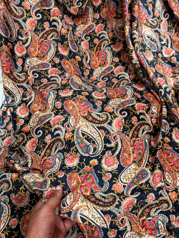 Most Premium Imported China Velvet FABRIC Printed (Kurti Cut Size)