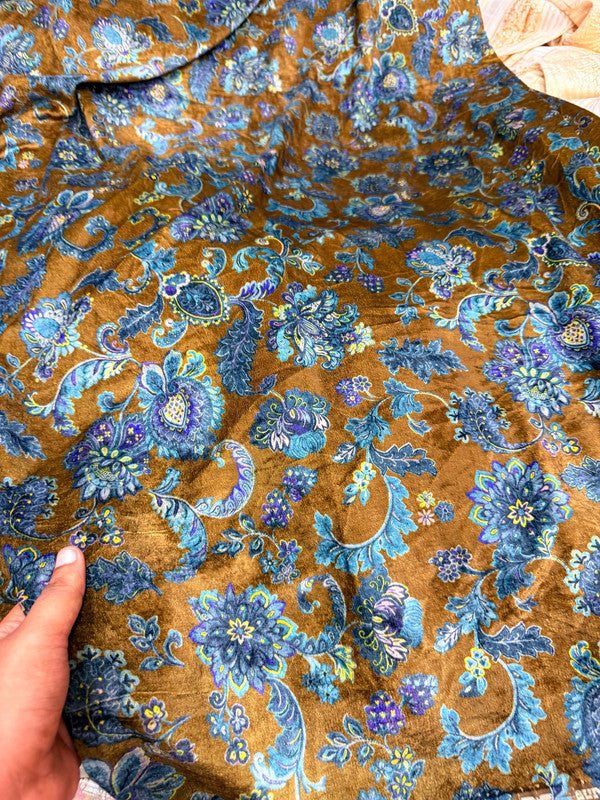 Most Premium Imported China Velvet FABRIC Printed (Kurti Cut Size)