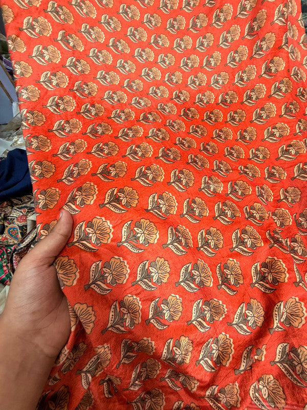 Most Premium Imported China Velvet FABRIC Printed (Kurti Cut Size)