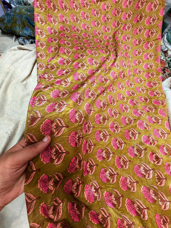 Most Premium Imported China Velvet FABRIC Printed (Kurti Cut Size)