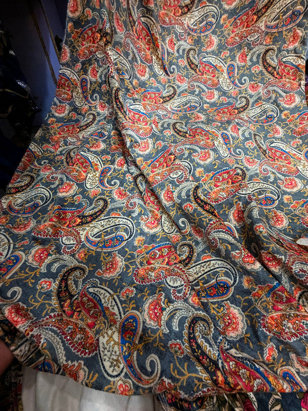 Most Premium Imported China Velvet FABRIC Printed (Kurti Cut Size)