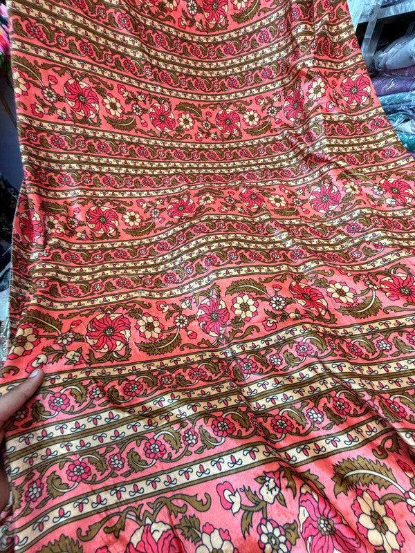Most Premium Imported China Velvet FABRIC Printed (Kurti Cut Size)