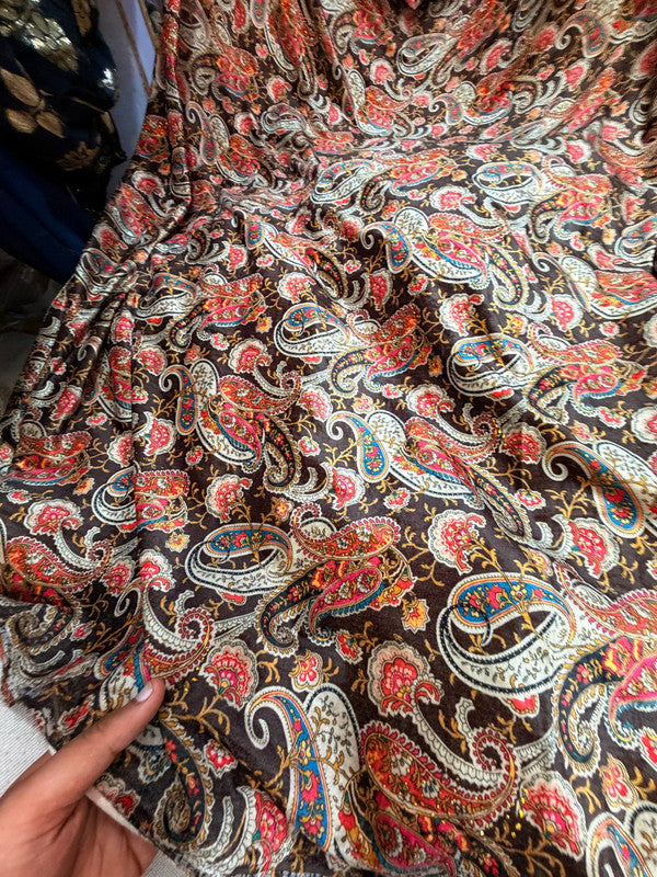 Most Premium Imported China Velvet FABRIC Printed (Kurti Cut Size)