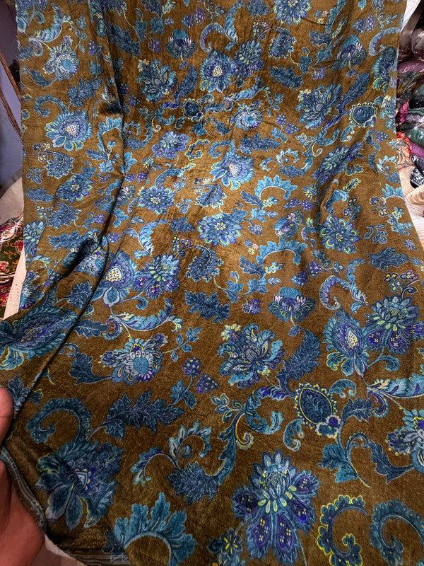 Most Premium Imported China Velvet FABRIC Printed (Kurti Cut Size)