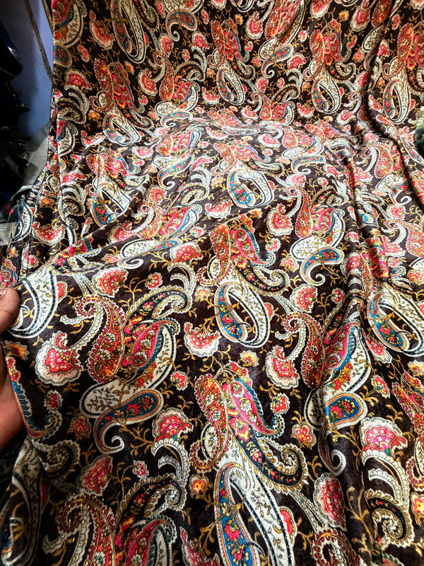 Most Premium Imported China Velvet FABRIC Printed (Kurti Cut Size)