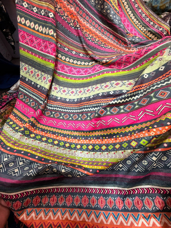 Most Premium Imported China Velvet FABRIC Printed (Kurti Cut Size)