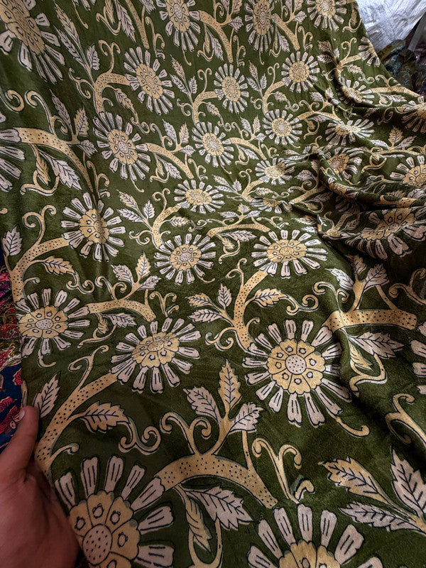 Most Premium Imported China Velvet FABRIC Printed (Kurti Cut Size)