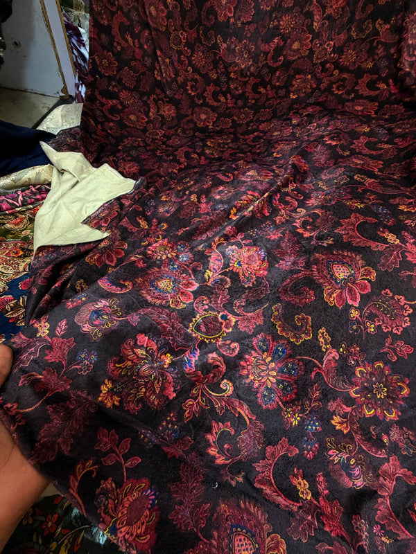 Most Premium Imported China Velvet FABRIC Printed (Kurti Cut Size)