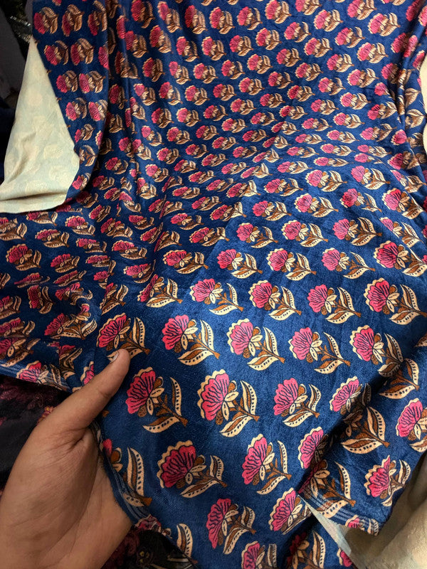Most Premium Imported China Velvet FABRIC Printed (Kurti Cut Size)