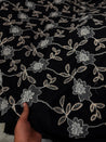 Premium Fine 3D Dori Work With Chikan On Pure Cotton FABRIC (Big WIDTH!!)
