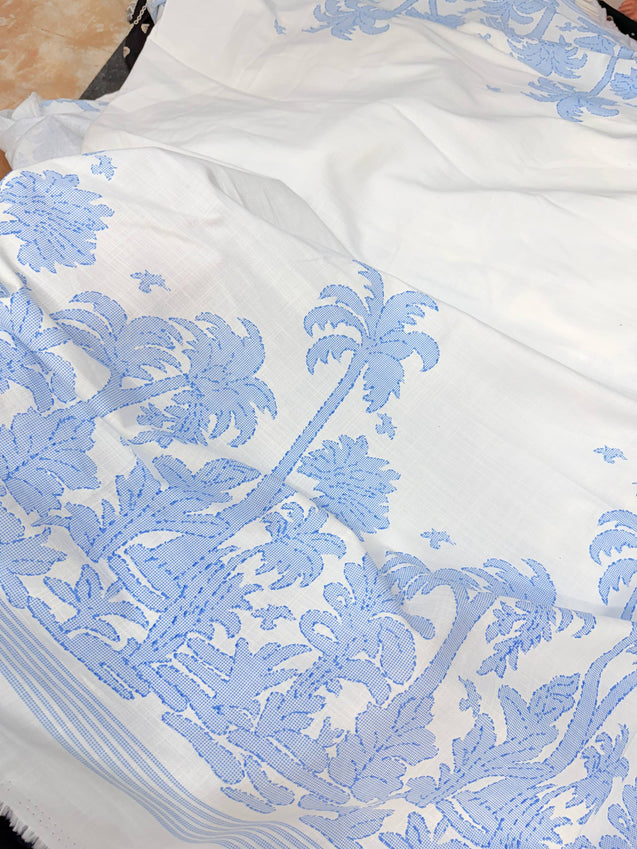 Most Premium BRANDED Pure LINEN Cotton PRINTED FABRIC (Big WIDTH!!)
