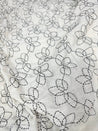 Premium Fine 3D Dori Work With Chikan On Pure Linen Cotton FABRIC (Big WIDTH!!)