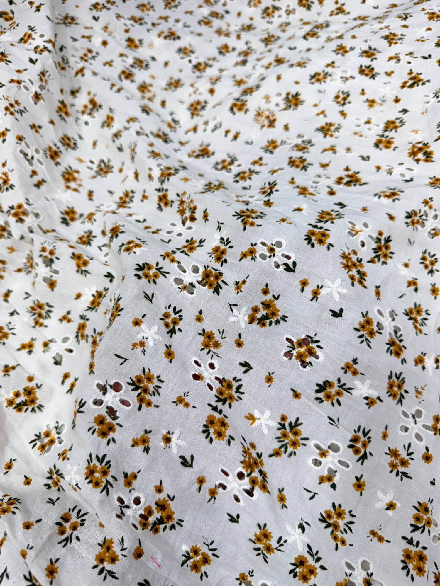 Most Premium Pure Cotton Hakuba Chikankari Printed Fabric (Big WIDTH!!)