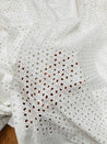 Premium Hakuba Chikankari Embroidery On Pure Cotton FABRIC (Big WIDTH!!) (DYEABLE ALSO)