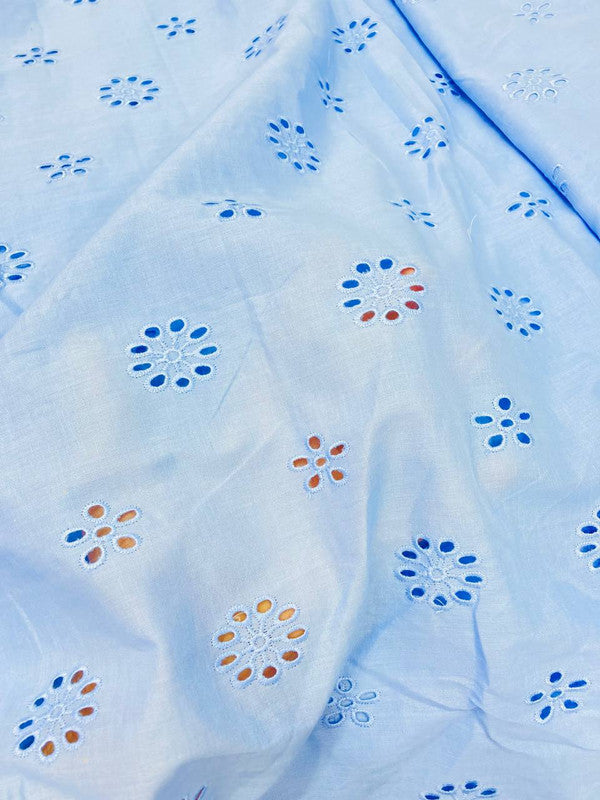 Most Premium Pure Cotton Hakuba Chikankari Fabric (Big WIDTH!!)