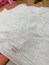 Premium Fine Lakhnawi With Chikan On Pure Cotton FABRIC (Dyeable Also)