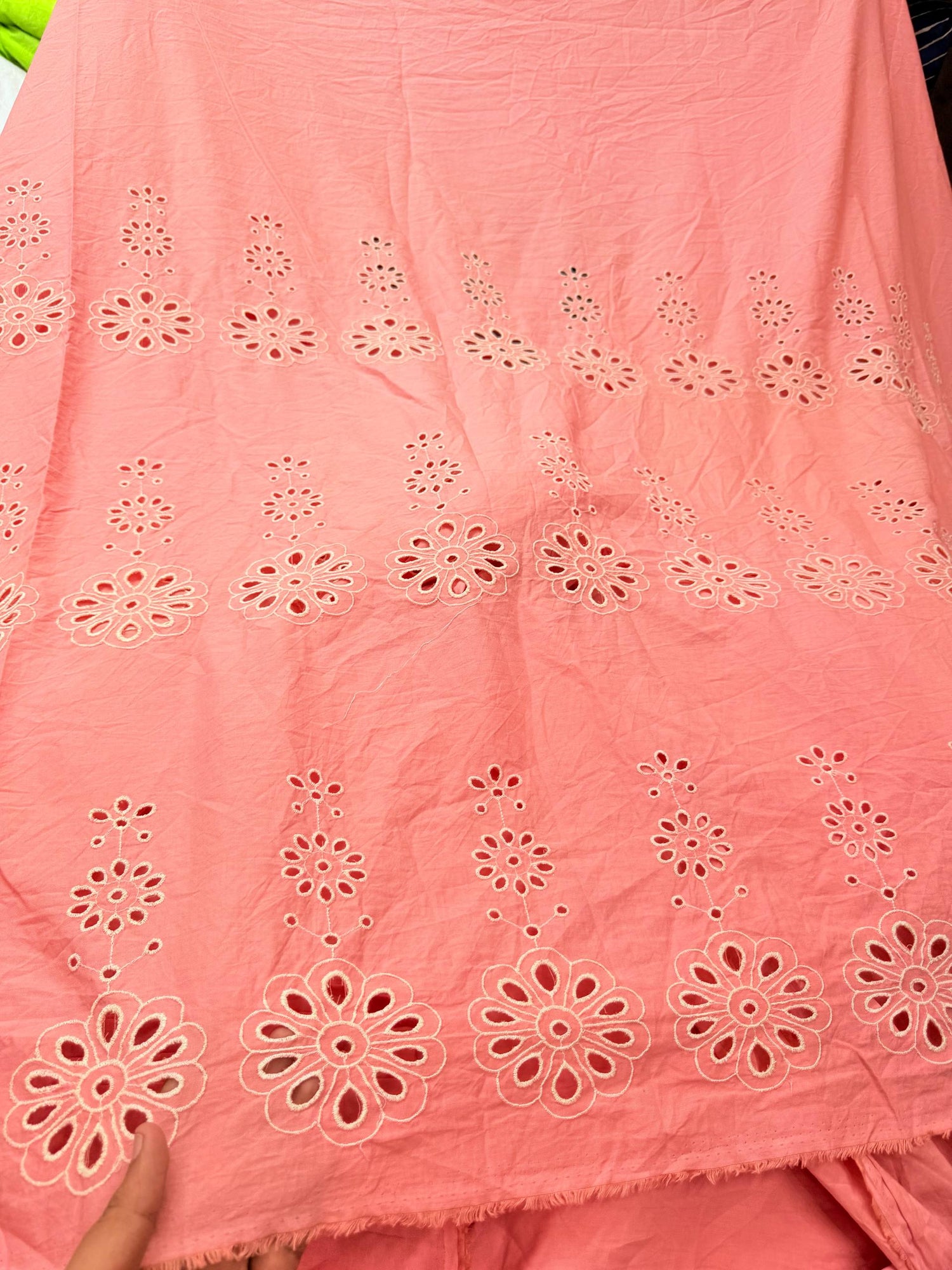 Most Premium Pure Cotton Hakuba Chikankari Fabric (Big WIDTH!!)