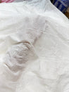 Premium Fine 3D Dori Work With Chikan On Pure Cotton FABRIC (Big WIDTH!!) (Dyeable Also)