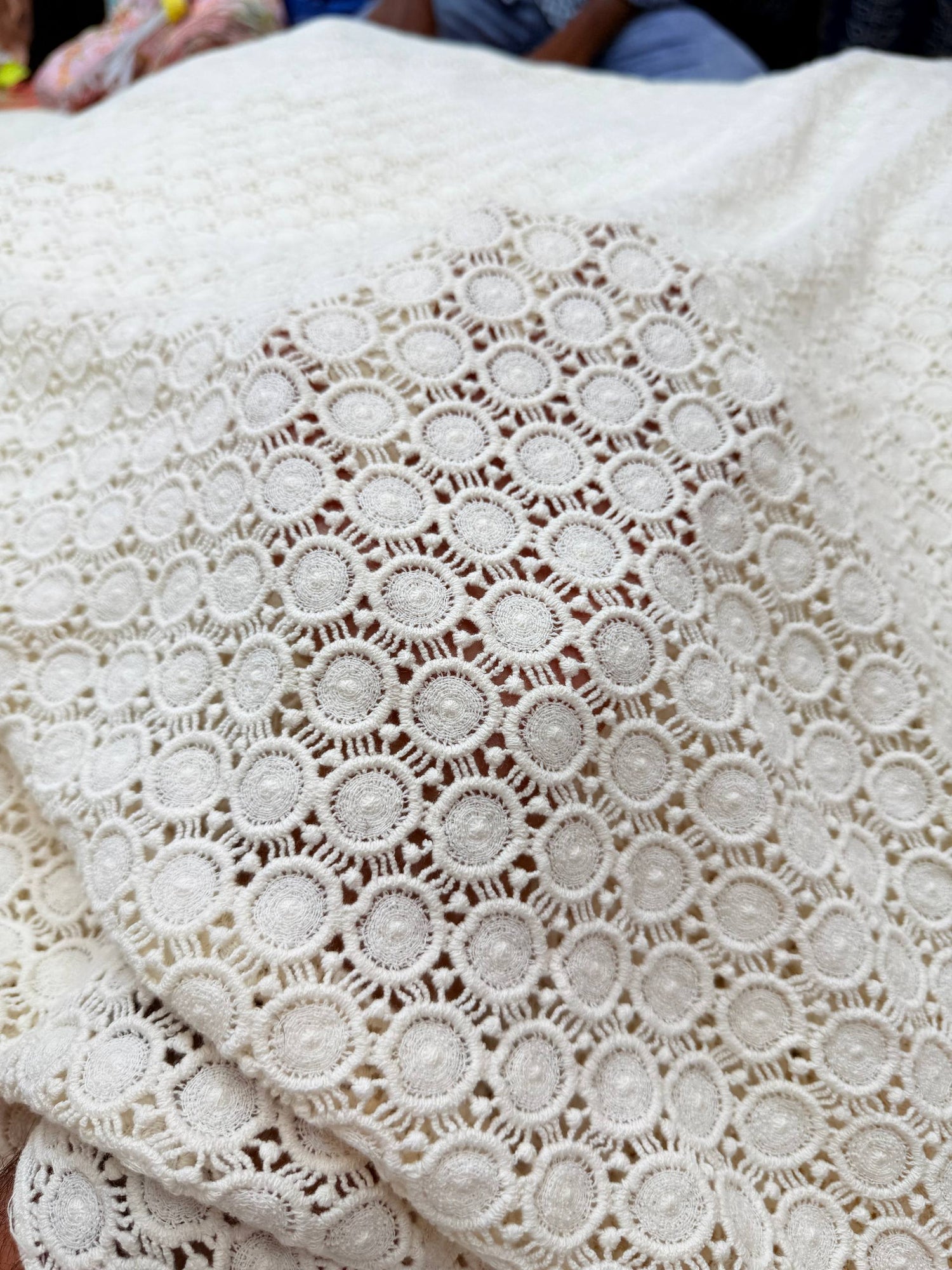 Most Premium Pure Imported Crosia FABRIC (Big WIDTH!!) (Dyeable Also)