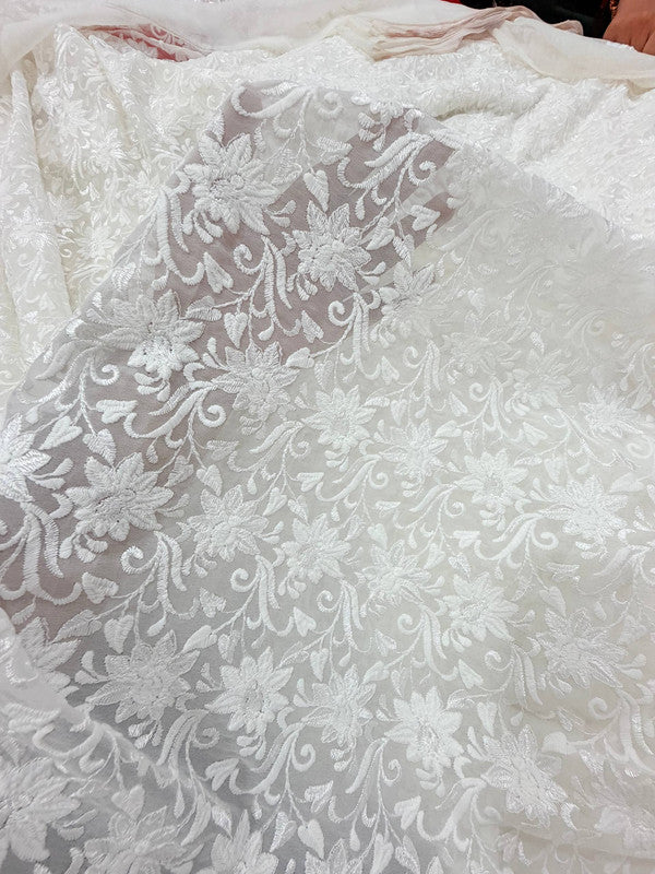 Most Premium Lucknowi Chikankari Work On Georgette FABRIC