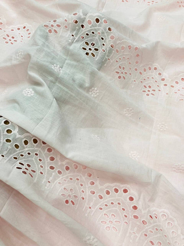 Most Premium Pure Cotton Hakuba Chikankari FABRIC (Big WIDTH!!)