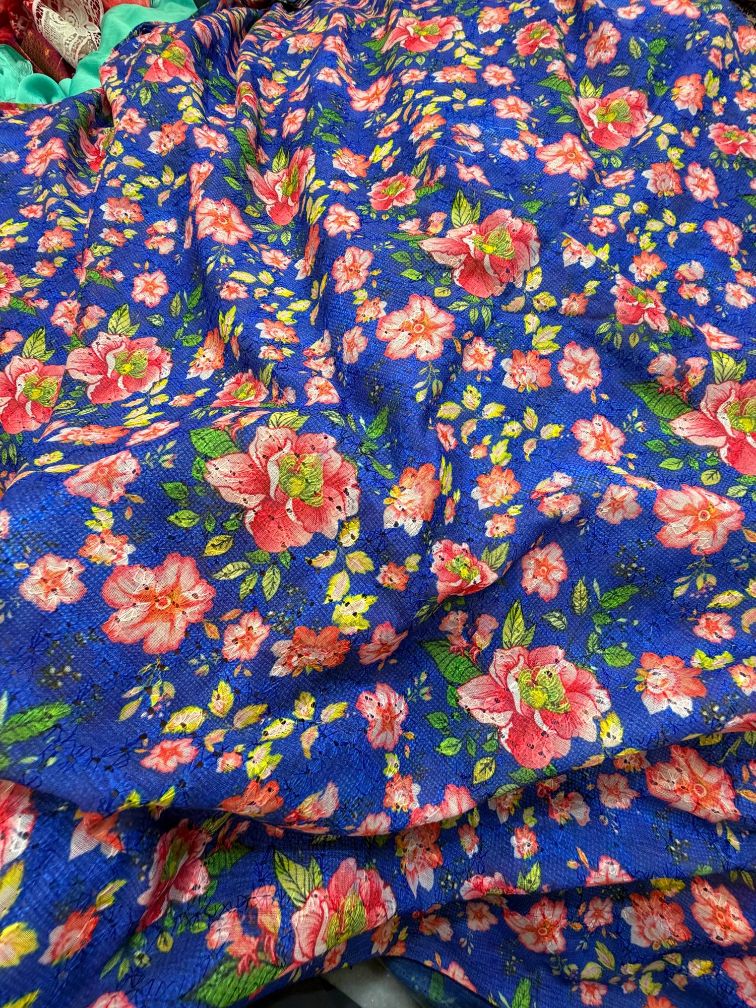 Most Premium Pure Cotton PRINTED Chikankari FABRIC