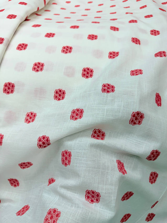 Most Premium BRANDED Pure LINEN Cotton PRINTED FABRIC (Big WIDTH!!)