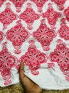 Cut Piece SALE- Premium Designer HAKUBA CHIKANKARI FABRICS IN SALE - Cut SIZE (0.70) METER
