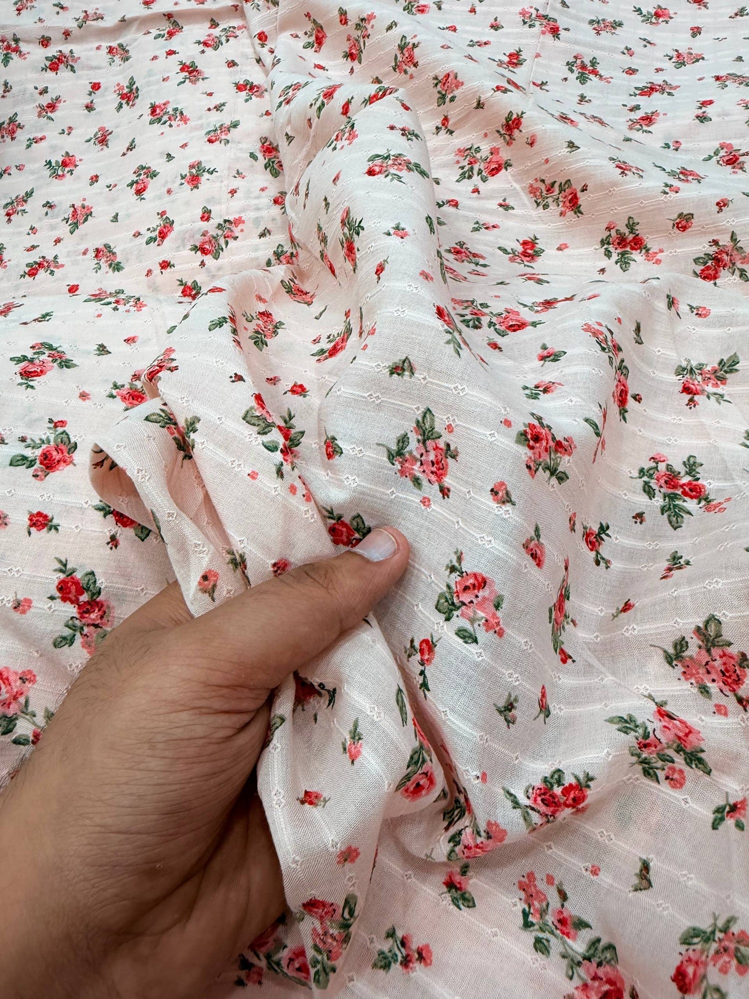 Most Premium Pure Mul Cotton Dobby  FABRIC PRINTED (Big WIDTH!!)