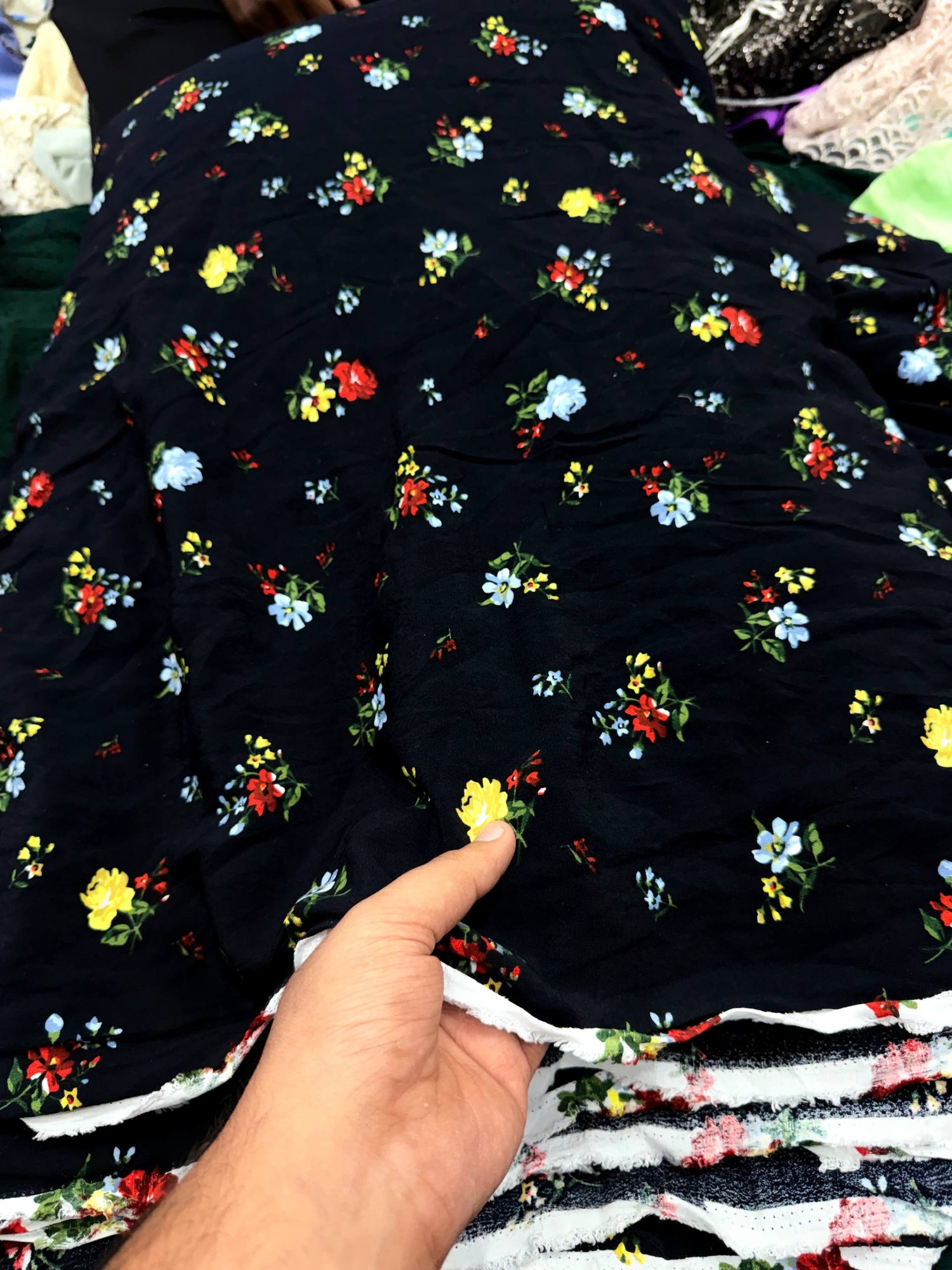 Most Premium BRANDED Pure Natural CREPE PRINTED FABRIC (Big WIDTH!!)