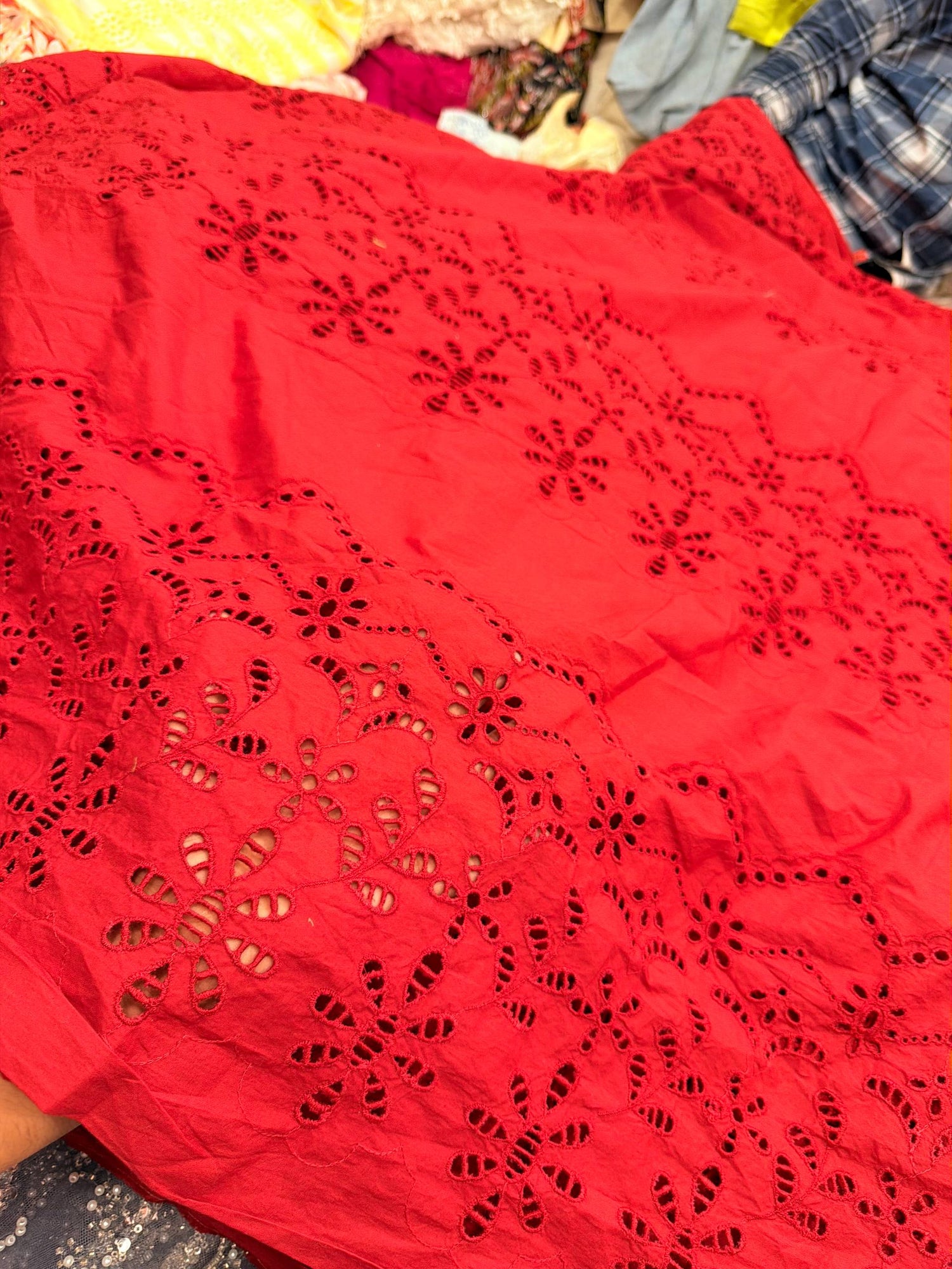 Most Premium Pure Cotton Hakuba Chikankari Fabric (Big WIDTH!!)