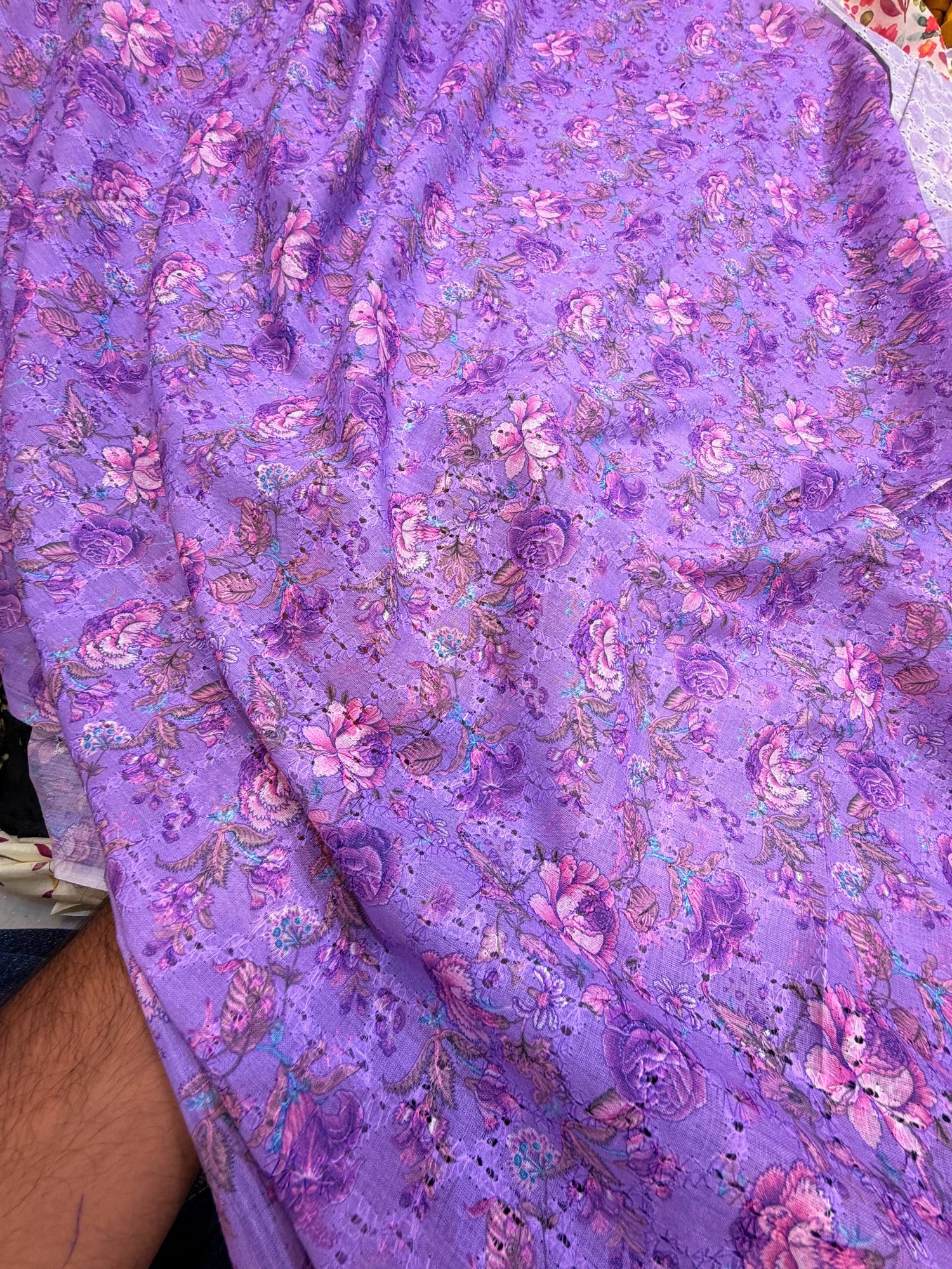 Most Premium Pure Hakuba PRINTED Chikankari Cotton Fabric