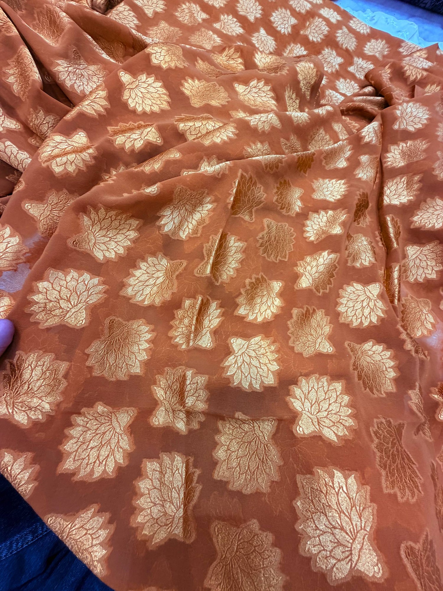 Most Premium Fine Weaving On Pure Georgette FABRIC