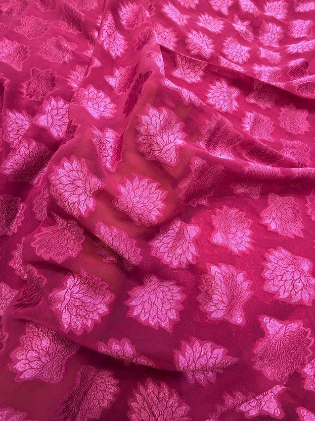 Most Premium Fine Weaving On Pure Georgette FABRIC