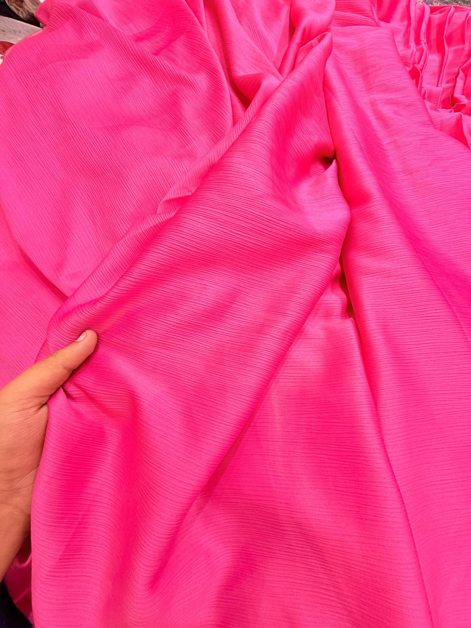Premium Imported Quality Crushed Satin FABRIC (Big WIDTH!!)