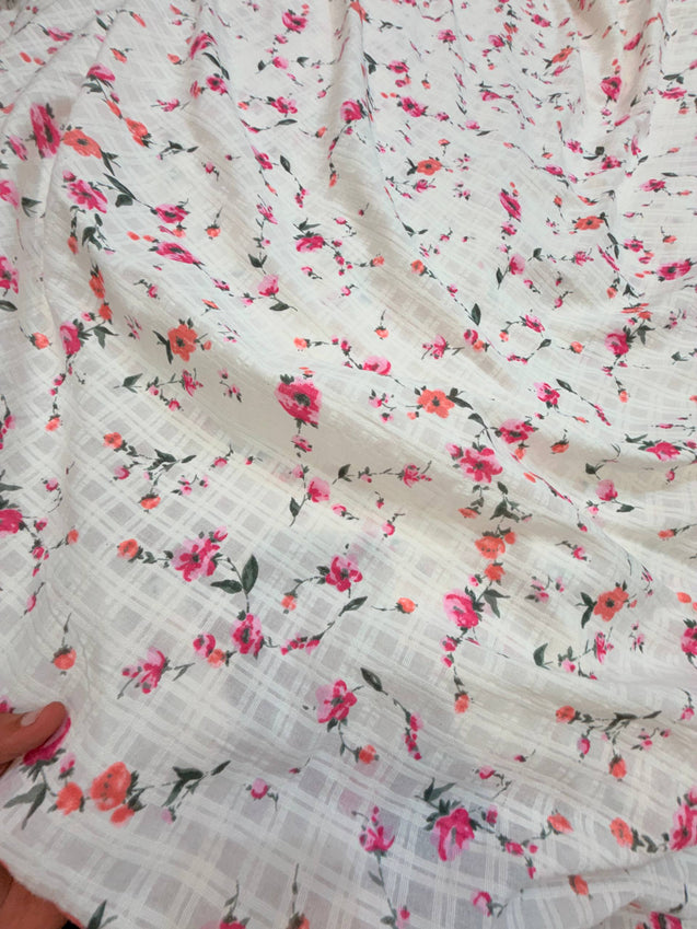 Most Premium Pure Mul Cotton Dobby  FABRIC PRINTED (Big WIDTH!!)