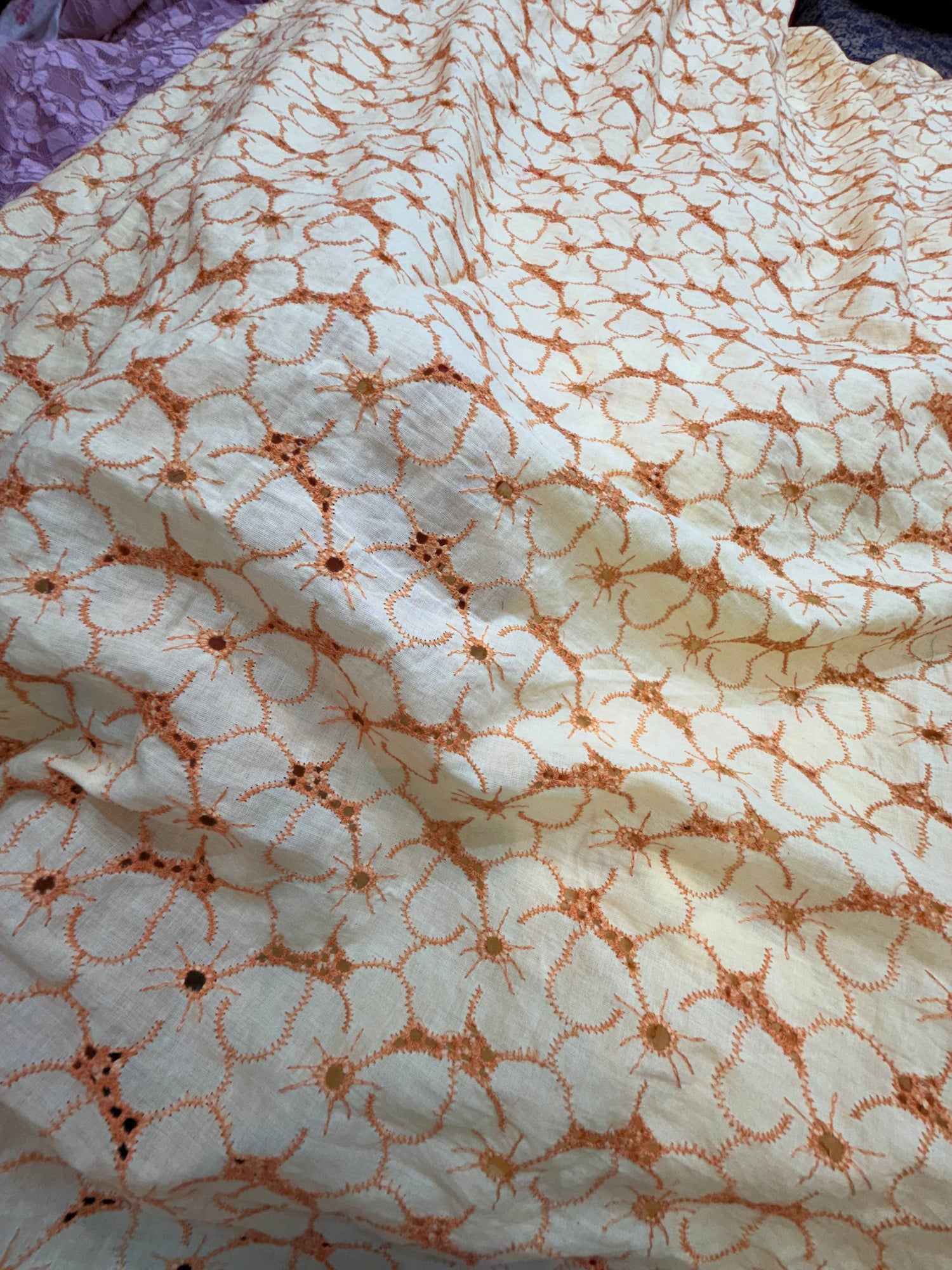 Most Premium Pure Hakuba Chikankari Cotton Fabric (Big WIDTH!!)