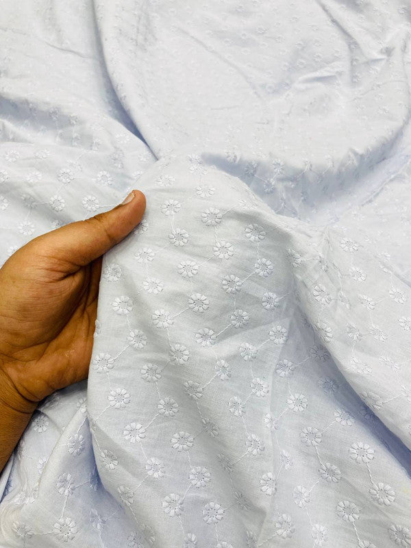 Most Premium Pure Cotton Lakhnawi Chikankari Fabric (Big WIDTH!!)
