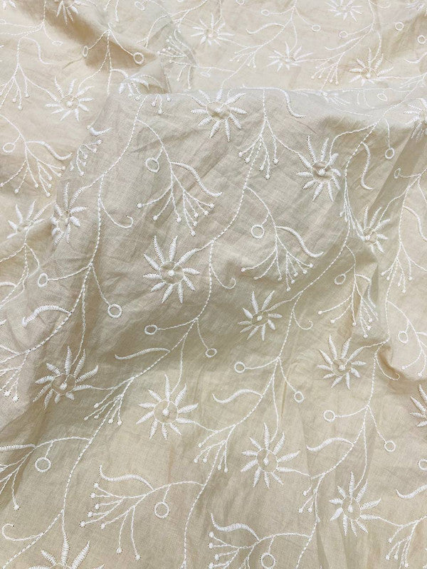 Most Premium Pure Cotton Hakuba Chikankari FABRIC (Big WIDTH!!)