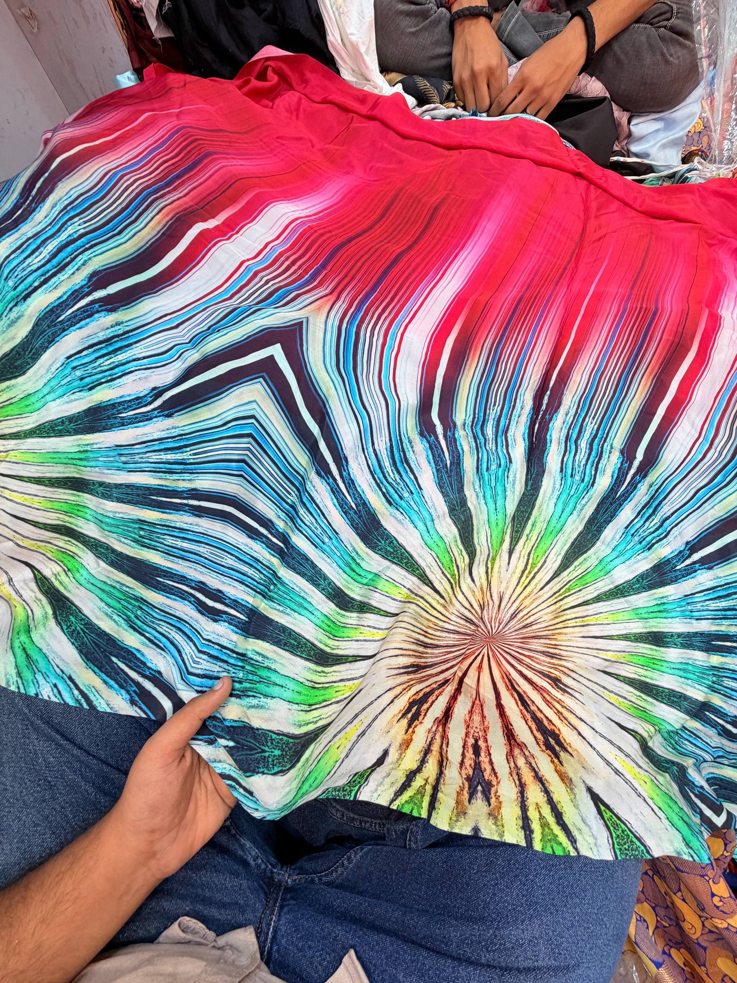 Most Premium Pure Georgette Satin PRINTED FABRIC