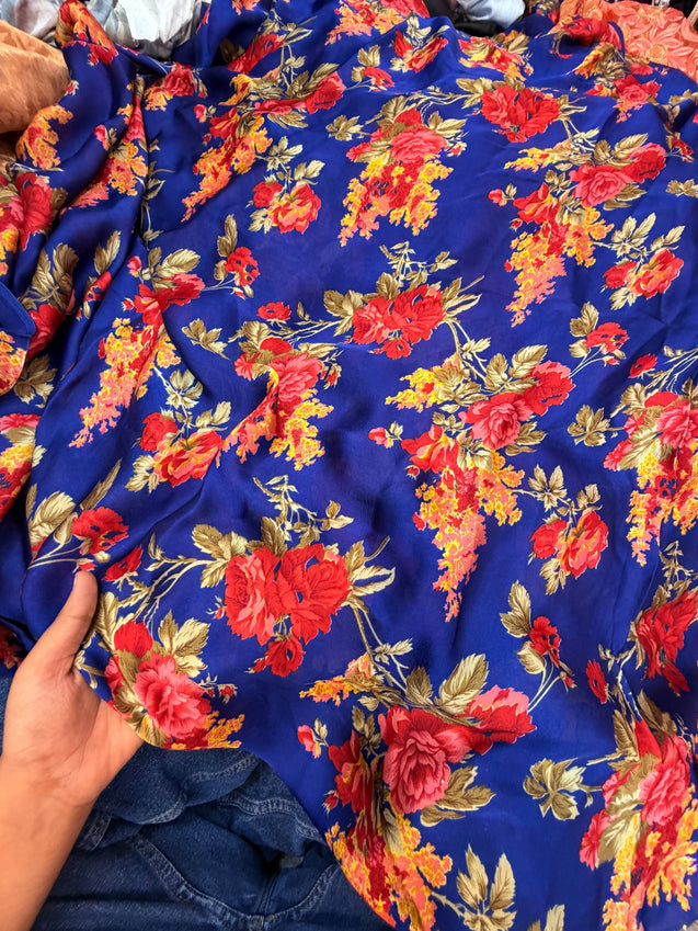 Most Premium Pure Georgette Satin PRINTED FABRIC