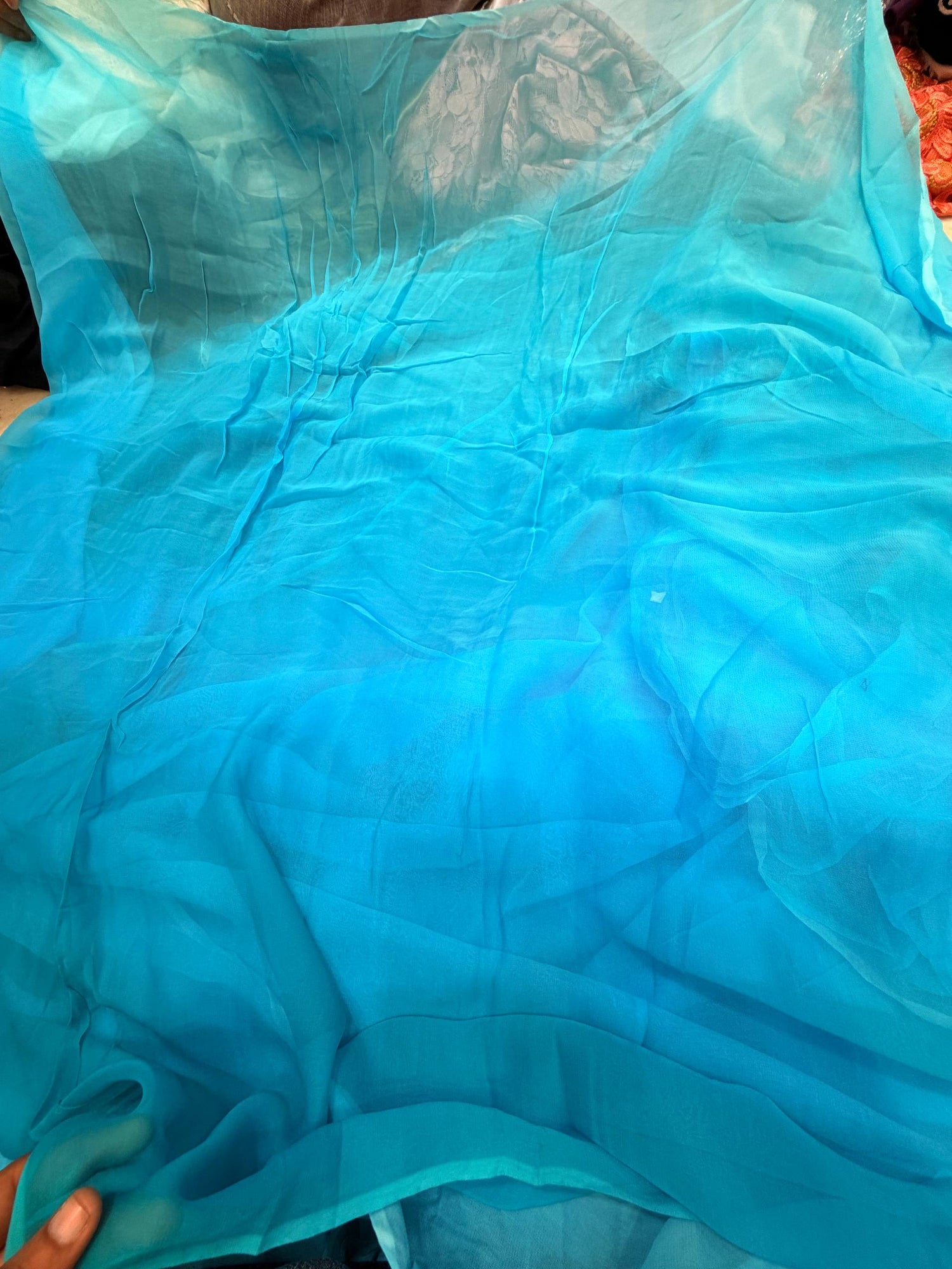 Most Premium 100% Pure Viscose Georgette Double Shade FABRIC