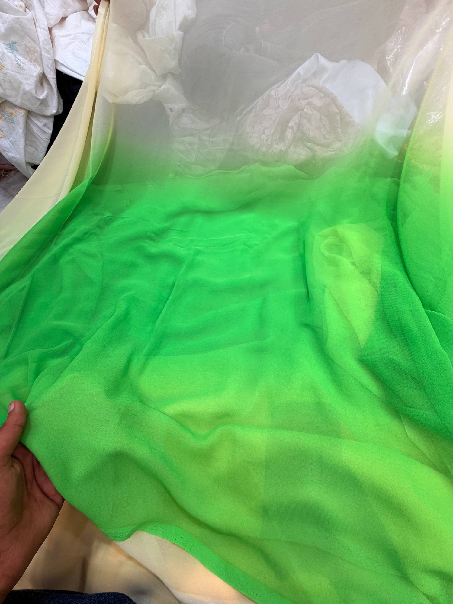 Most Premium 100% Pure Viscose Georgette Double Shade FABRIC