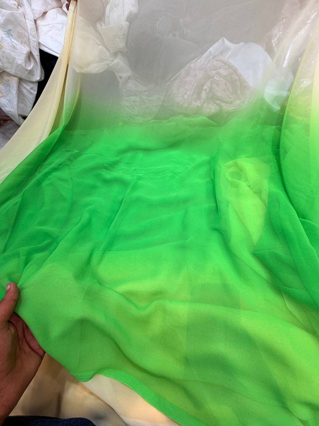 Most Premium 100% Pure Viscose Georgette Double Shade FABRIC